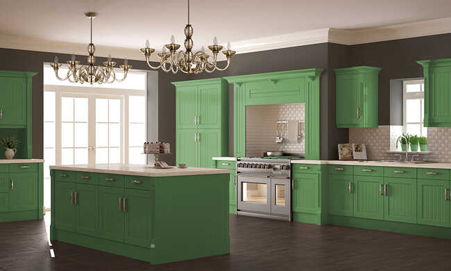 sea green colour kitchen